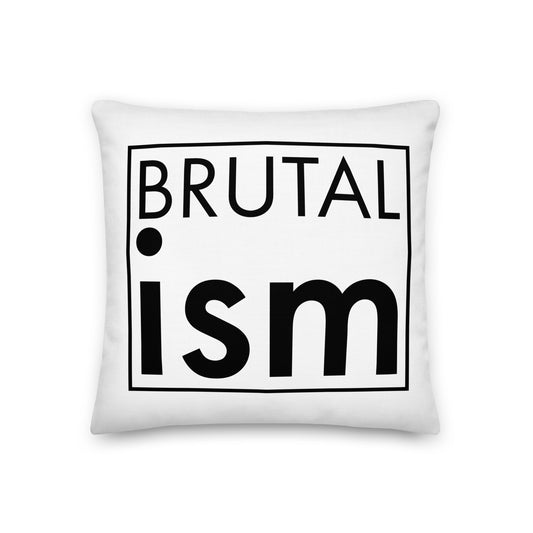 Brutalism White Premium Pillow