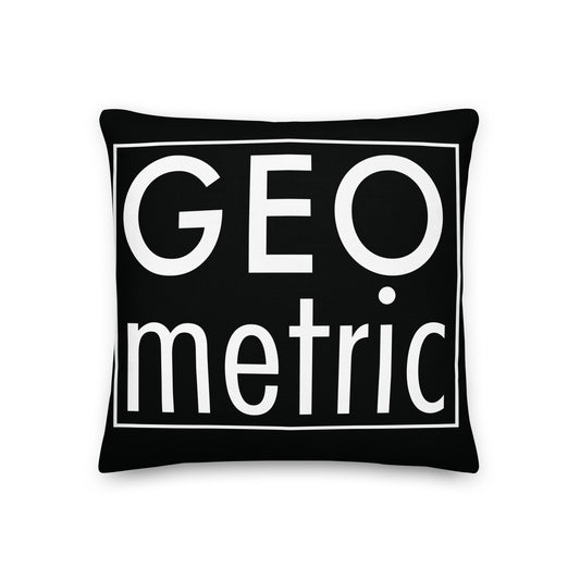 Geometric Black Premium Pillow