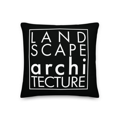 Landscape Architecture Black Premium Pillow