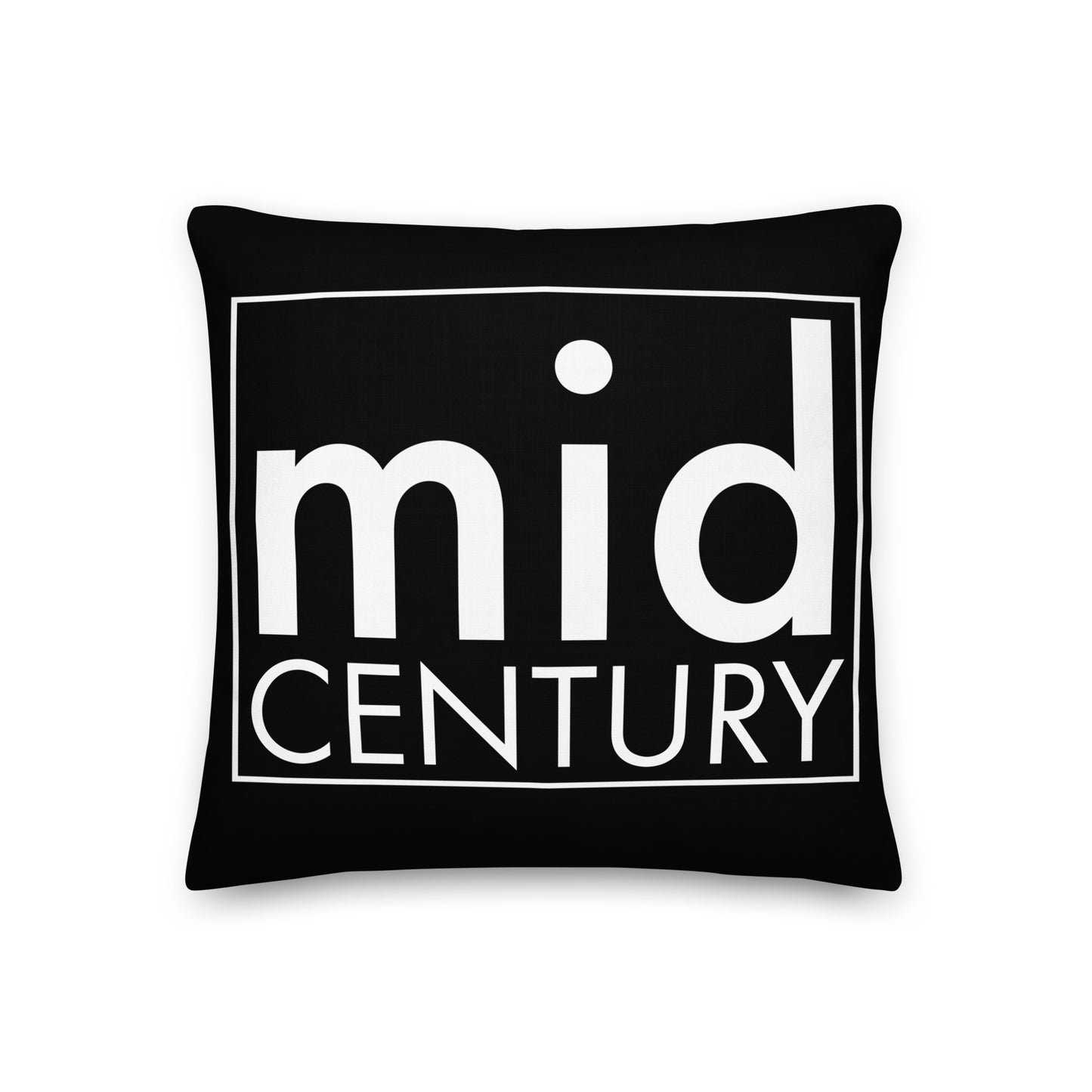 Mid-century Black Premium Pillow