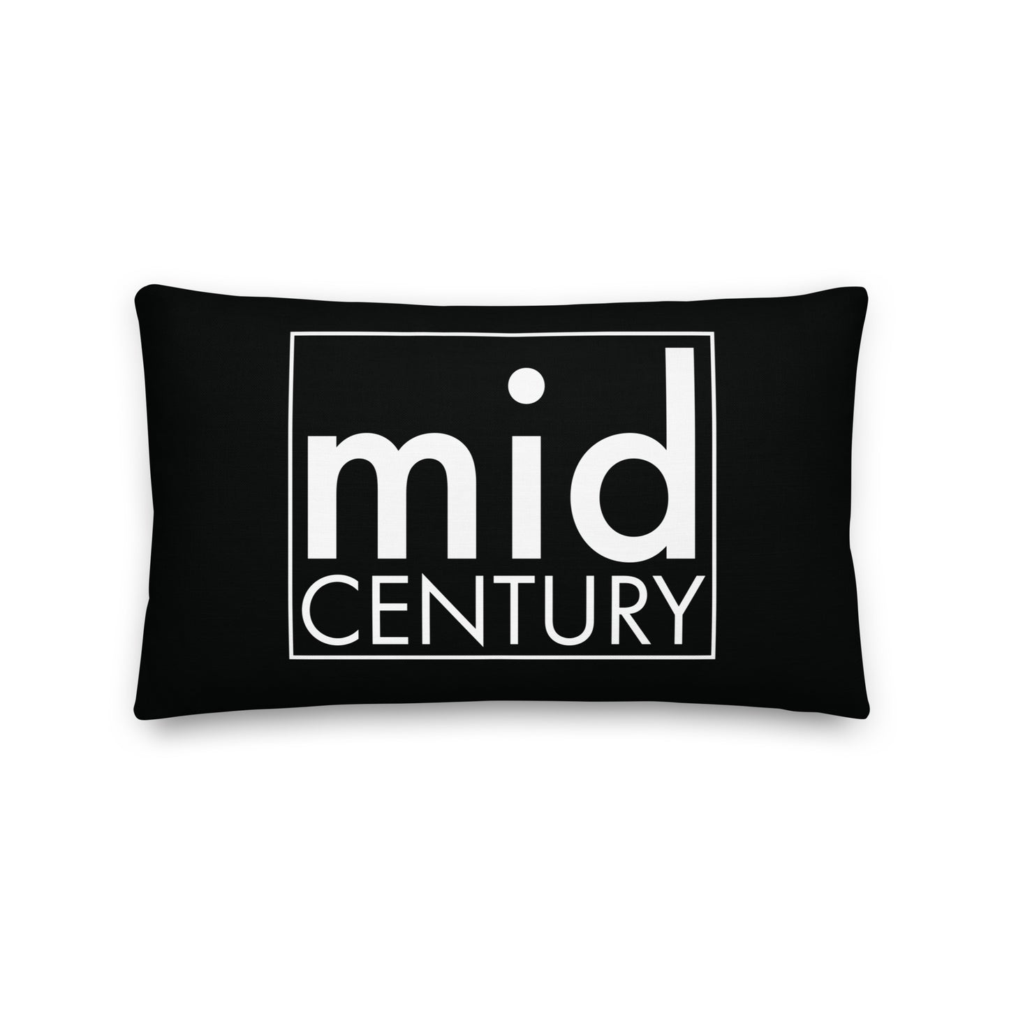 Mid-century Black Premium Pillow