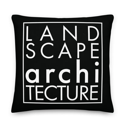 Landscape Architecture Black Premium Pillow